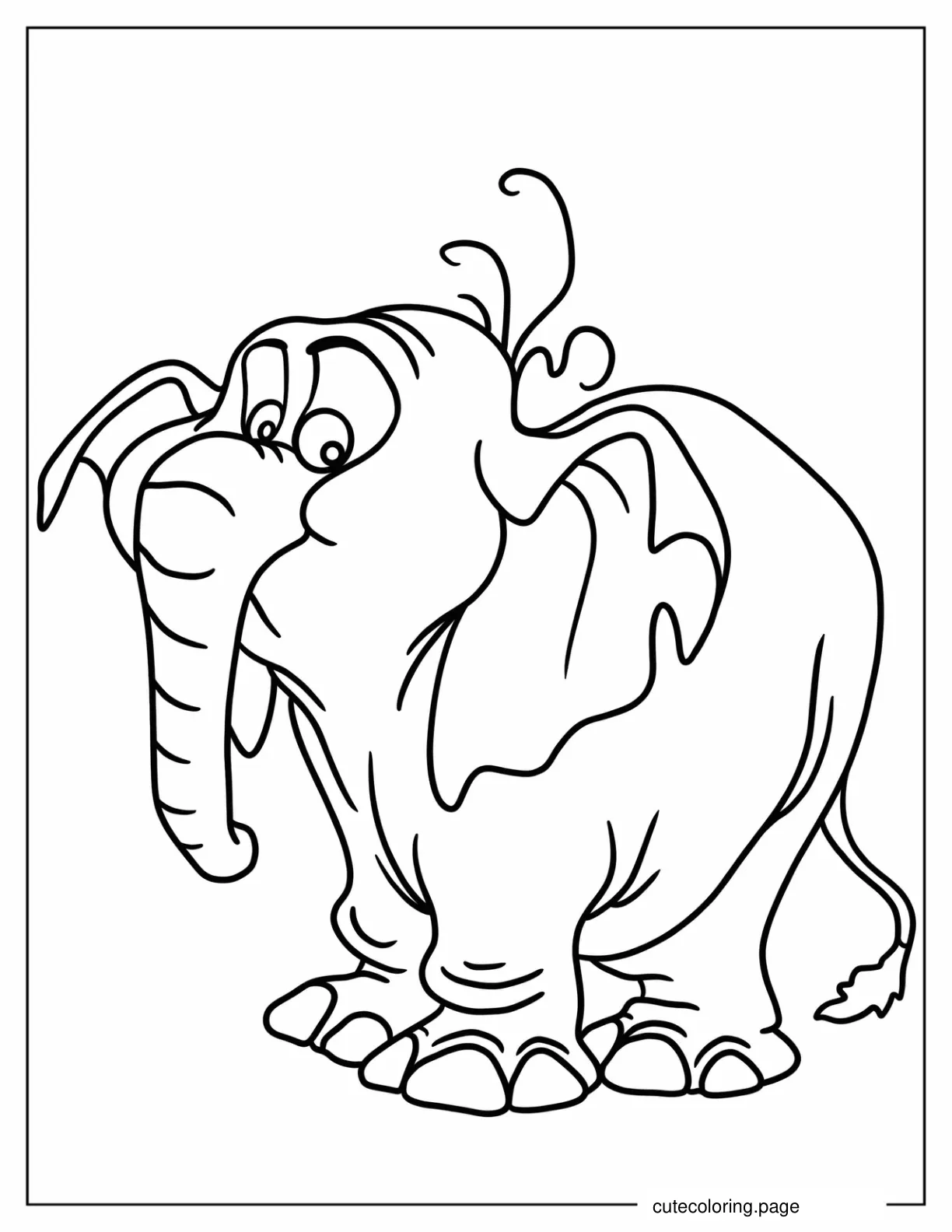 Baby Tantor Coloring Page For Preschoolers coloring page