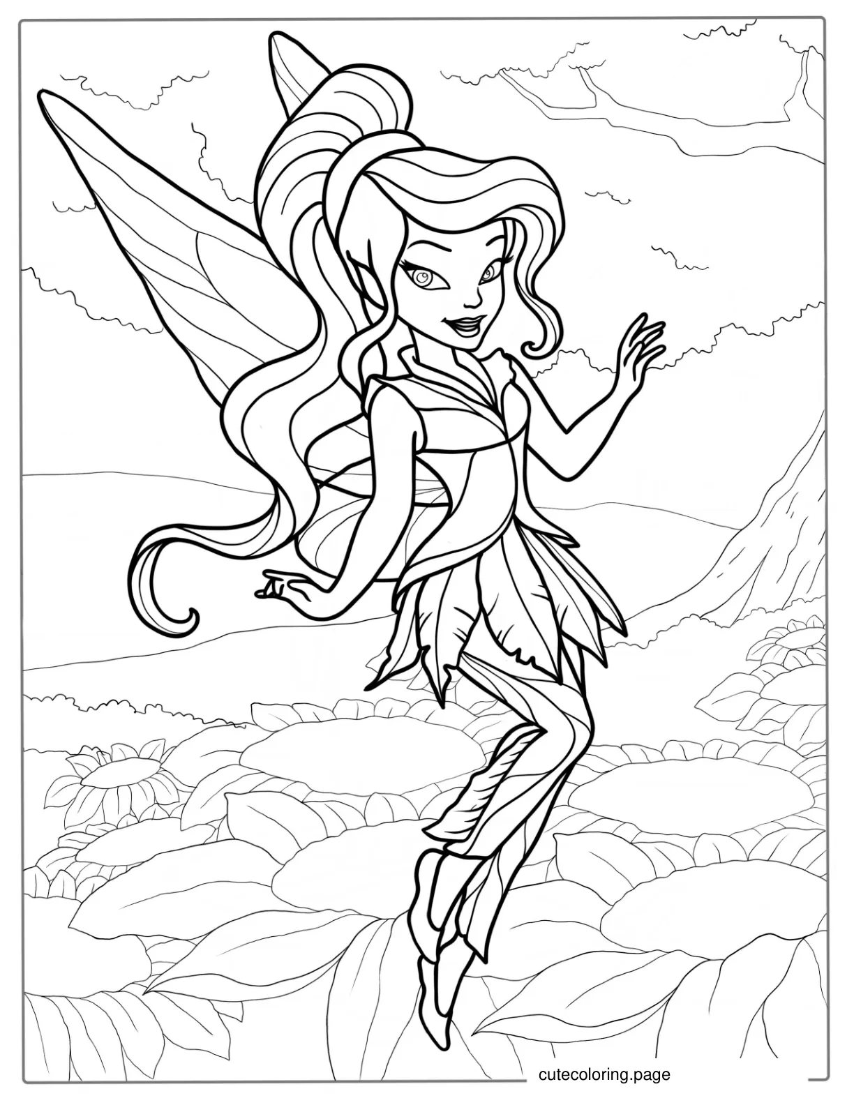 Vidia Fairy Coloring Page coloring page