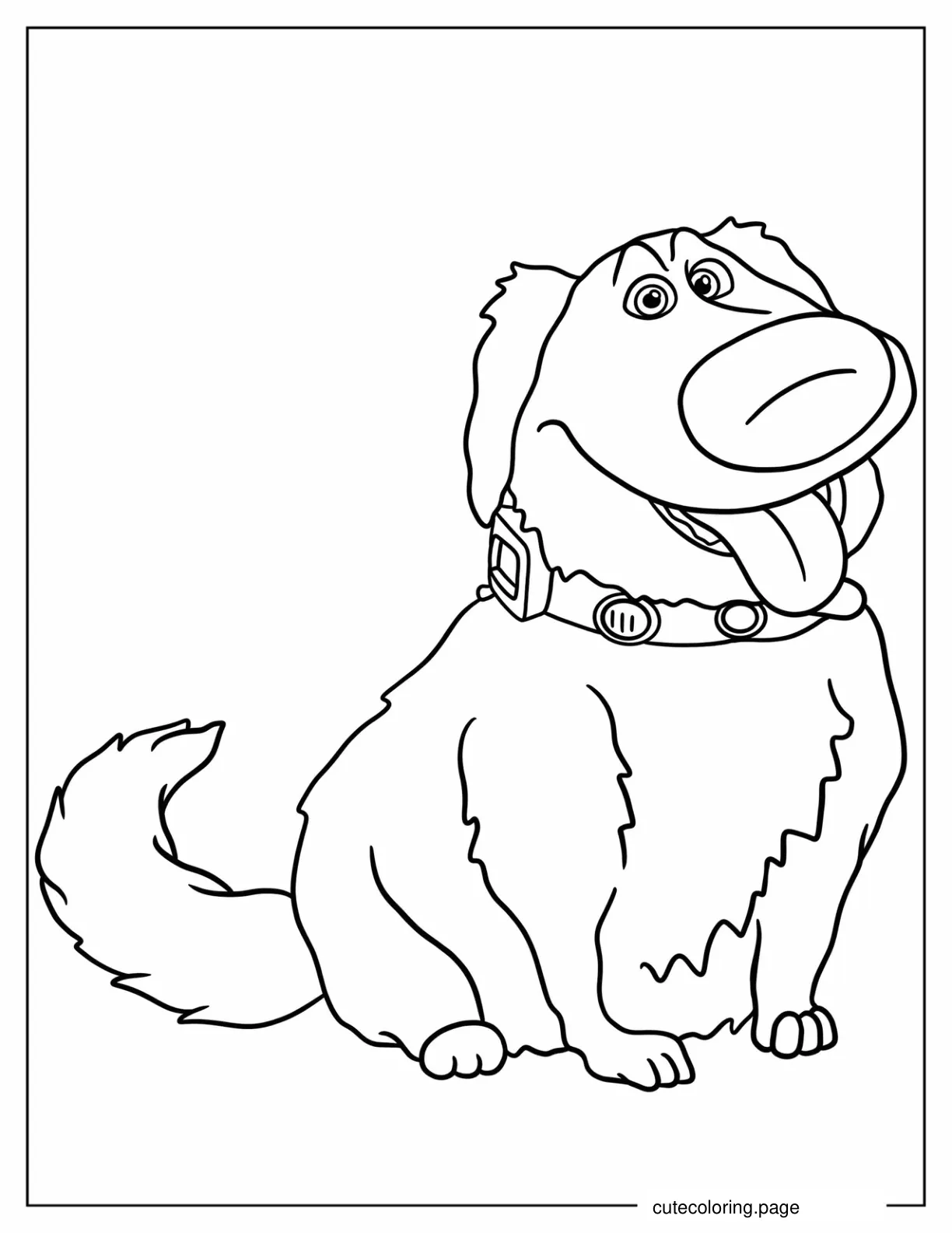 Easy Dug From Up Coloring Sheet For Kids coloring page