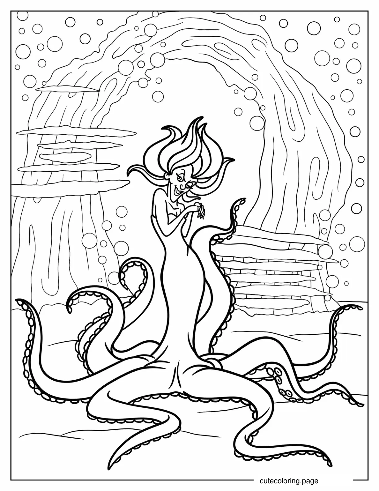 Morgana Under The Sea Coloring Sheet coloring page