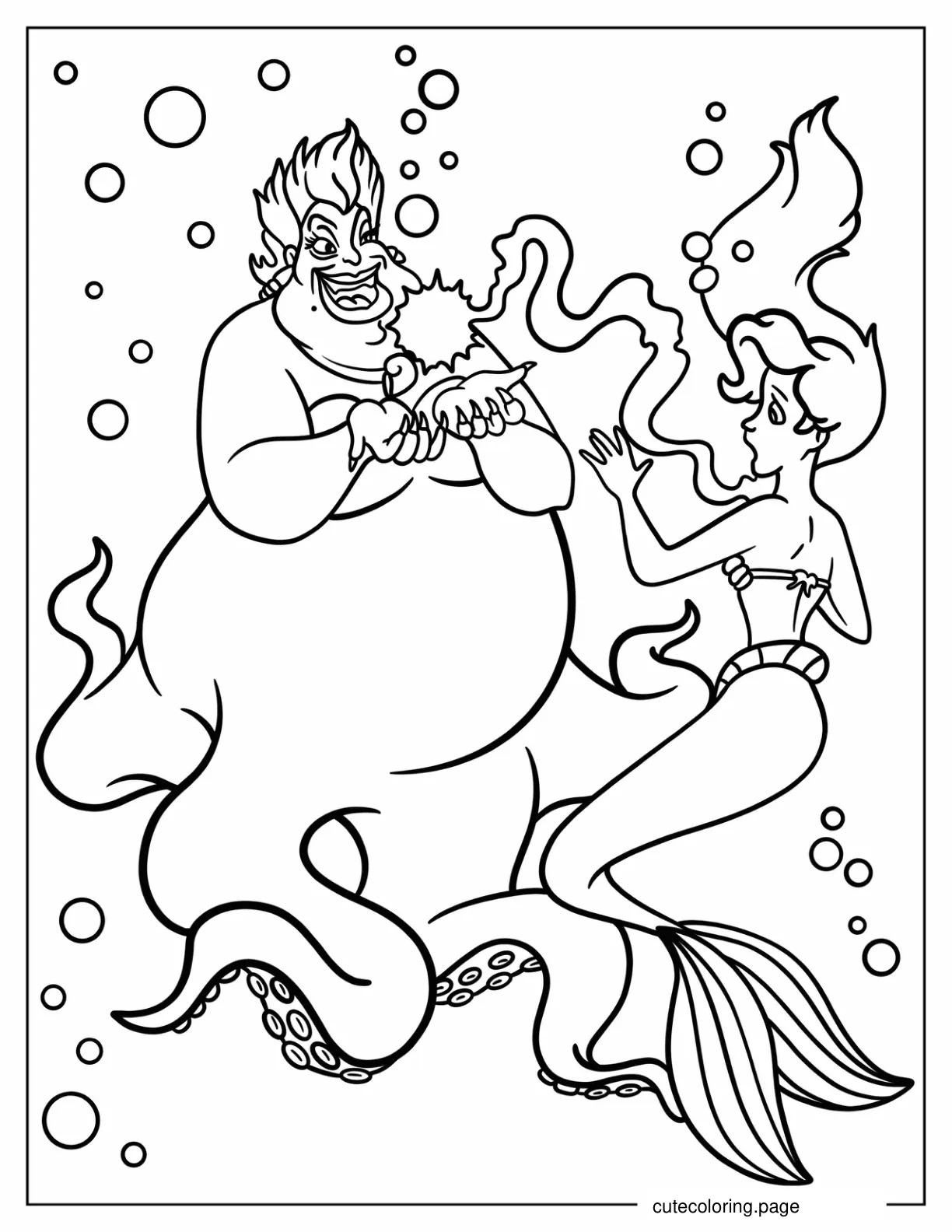 Ursula Taking Ariel_s Voice coloring page