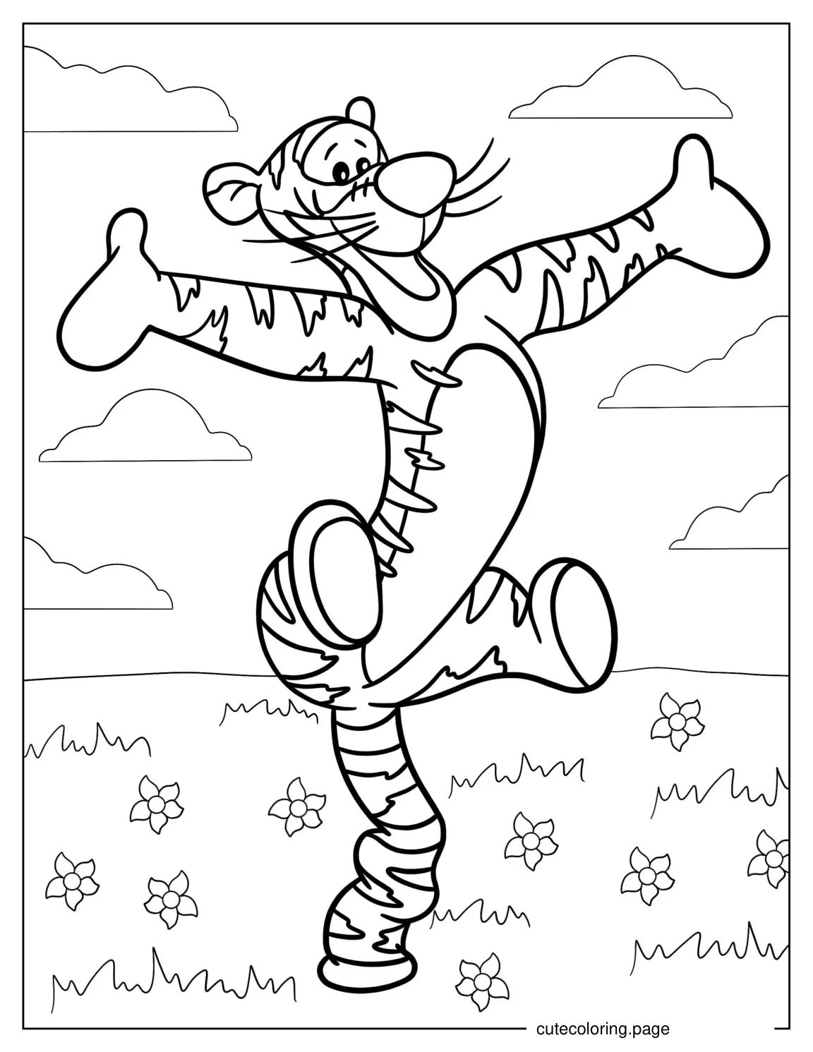 Tigger Coloring Page For Kids coloring page