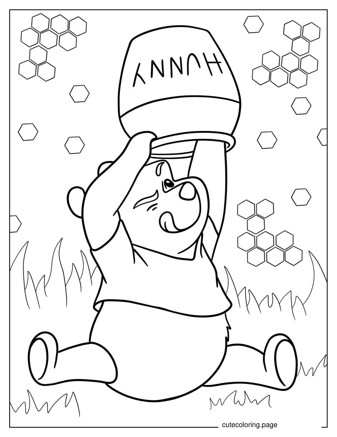 Winnie The Pooh Looking For More Honey coloring page