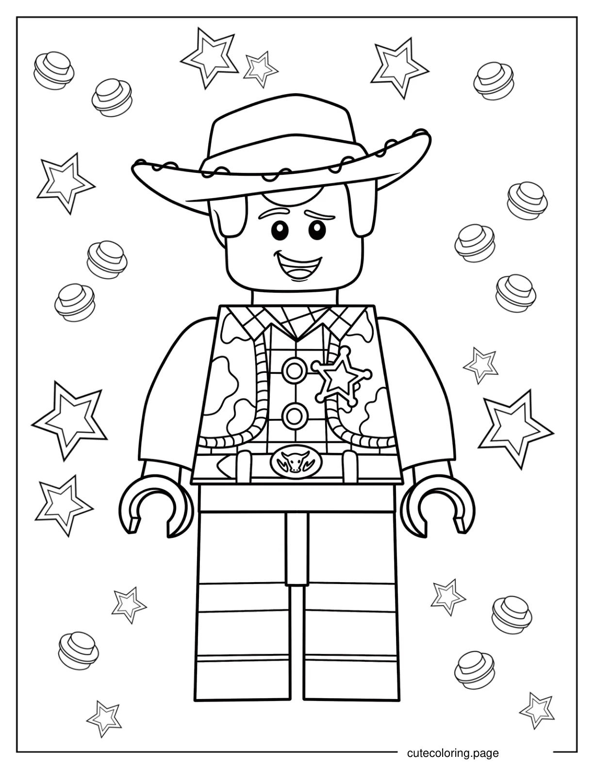 Lego Sheriff Woody Pride Coloring Sheet coloring page