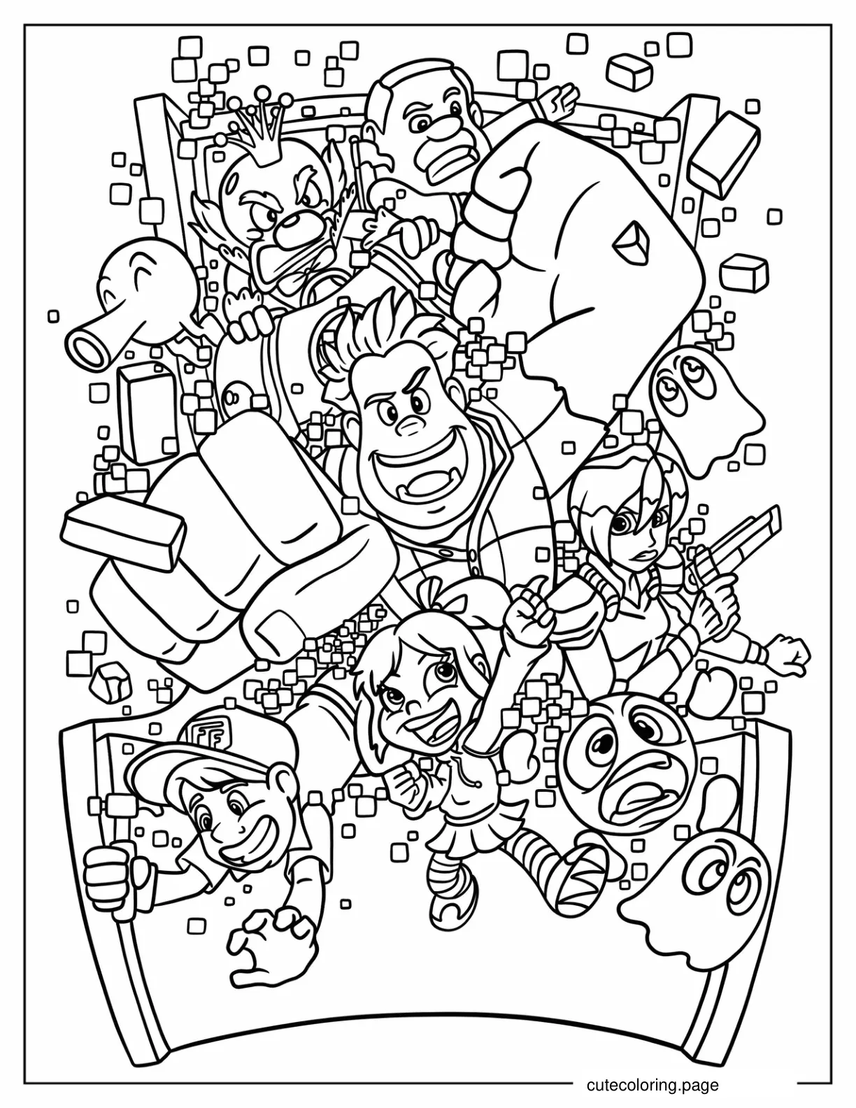 Detailed Wreck It Ralph Poster coloring page