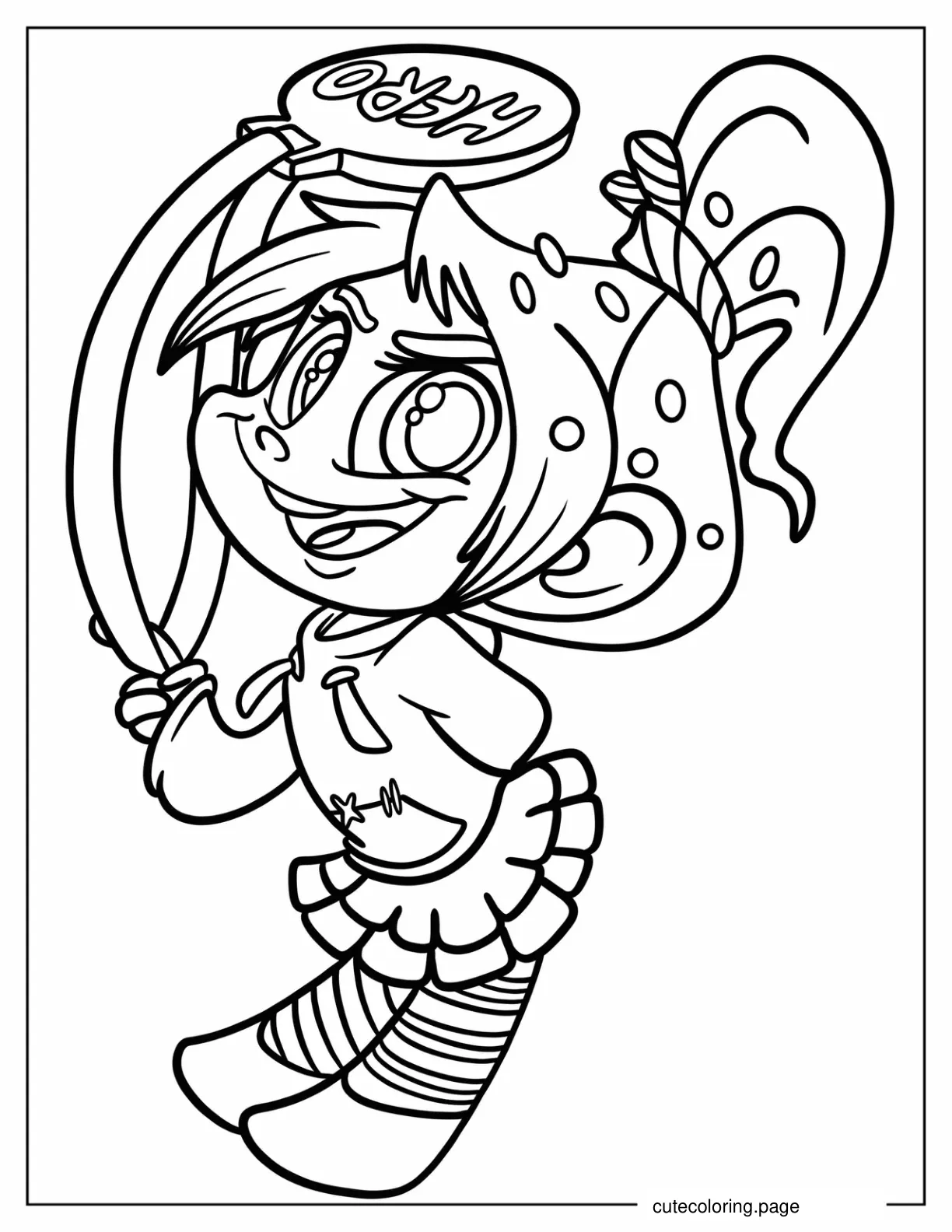 Kawaii Chibi Vanellope Coloring Sheet For Kids coloring page